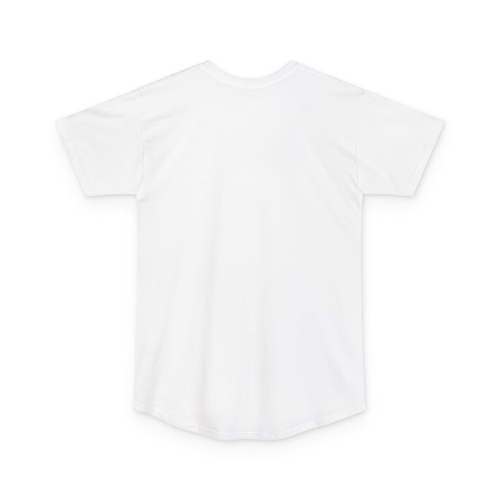 #1 Dad in the Crew tee in White, flat back view, no print