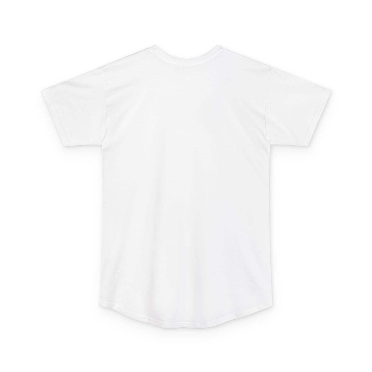 #1 Dad in the Crew tee in White, flat back view, no print