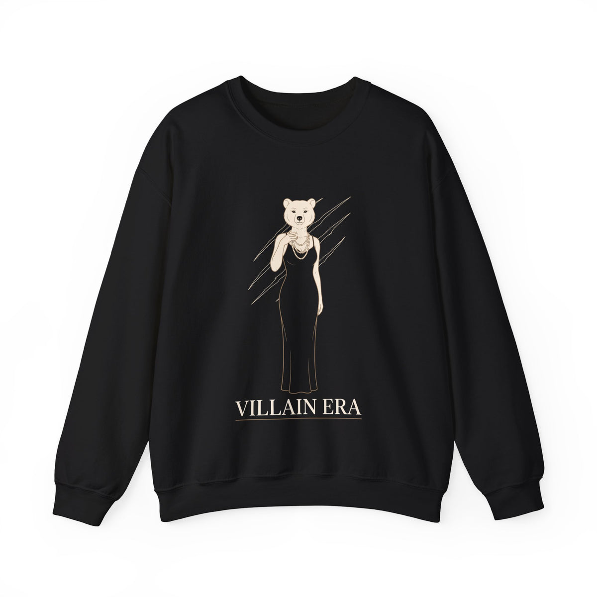 Villain Era Bear Sweatshirt: Glam Halloween Crewneck