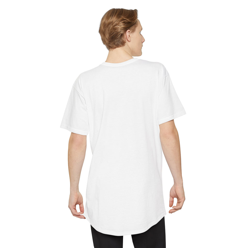 #1 Dad in the Crew tee in White, worn by a model, back