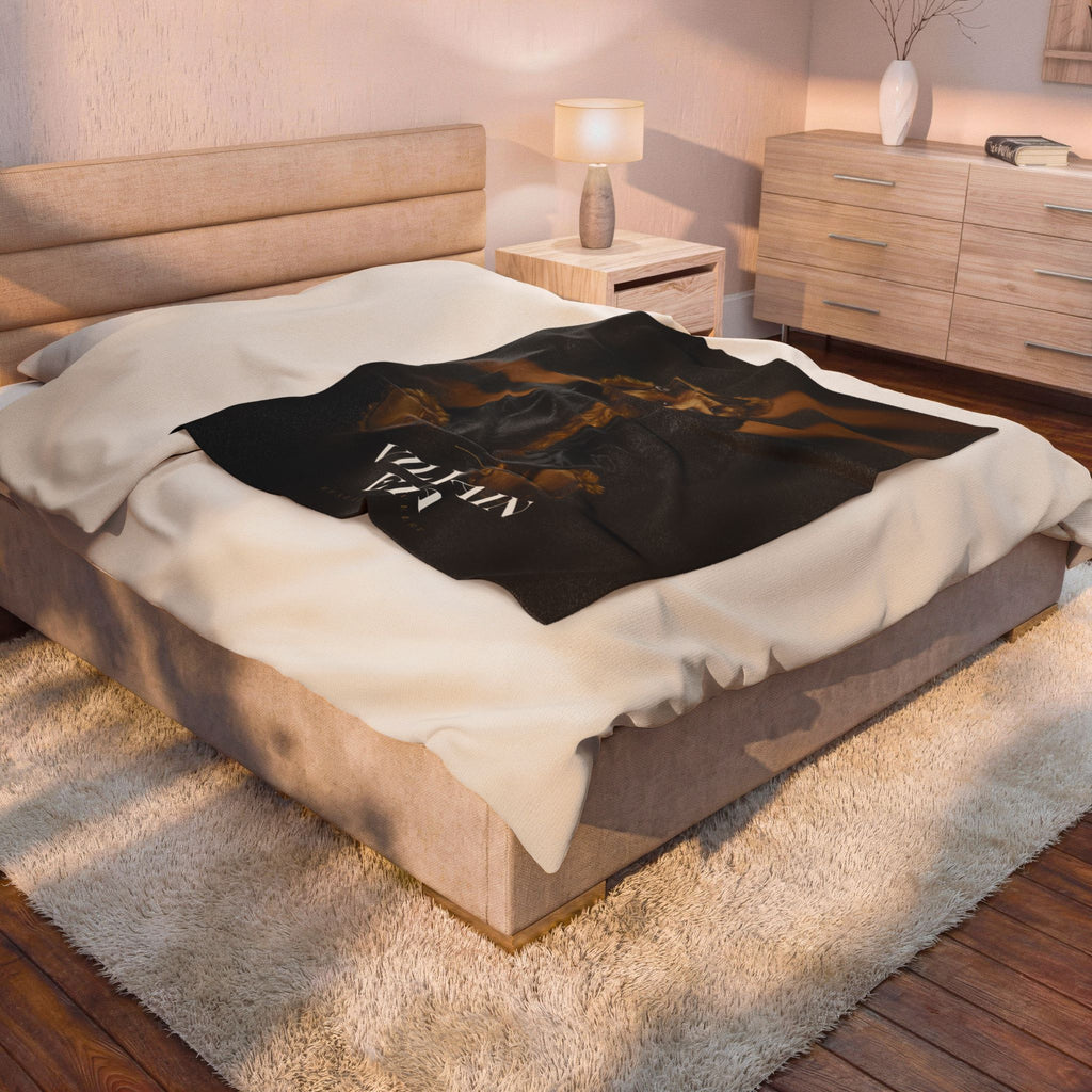 Villain Era Throw Blanket: Plush Velveteen Bear Art