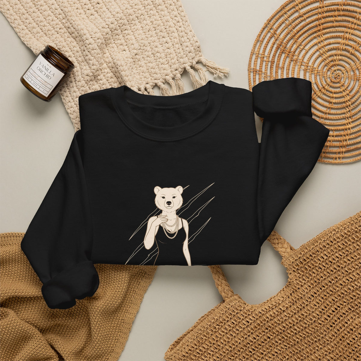 Villain Era Bear Sweatshirt: Glam Halloween Crewneck