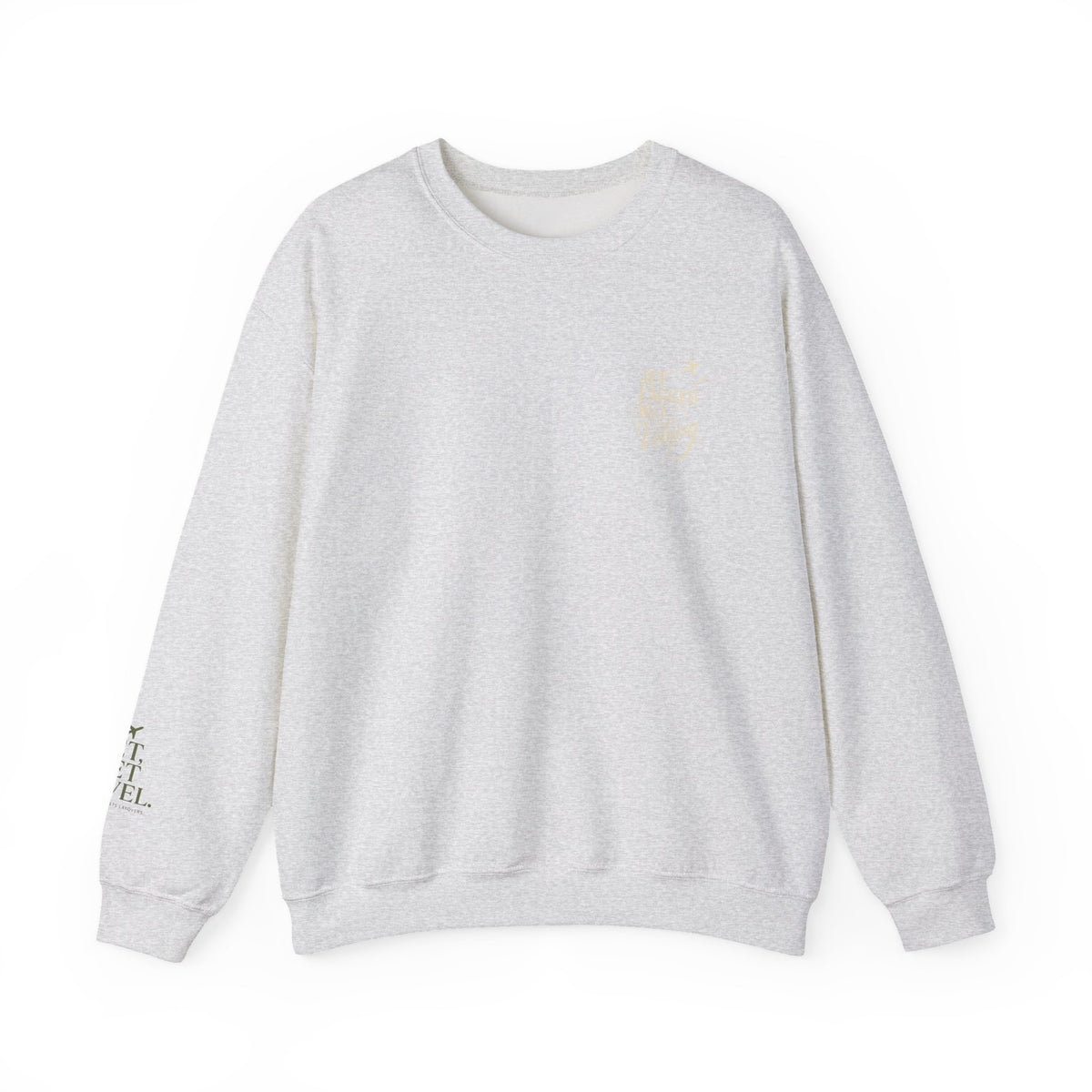 Jet Set Revel Crewneck Sweatshirt | Travel Typography, Airplane Graphic