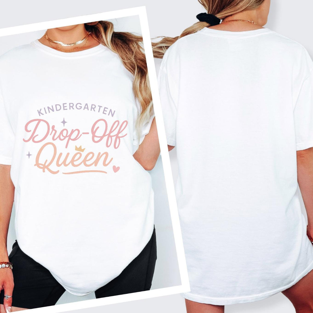 Kindergarten Drop-Off Queen Tee