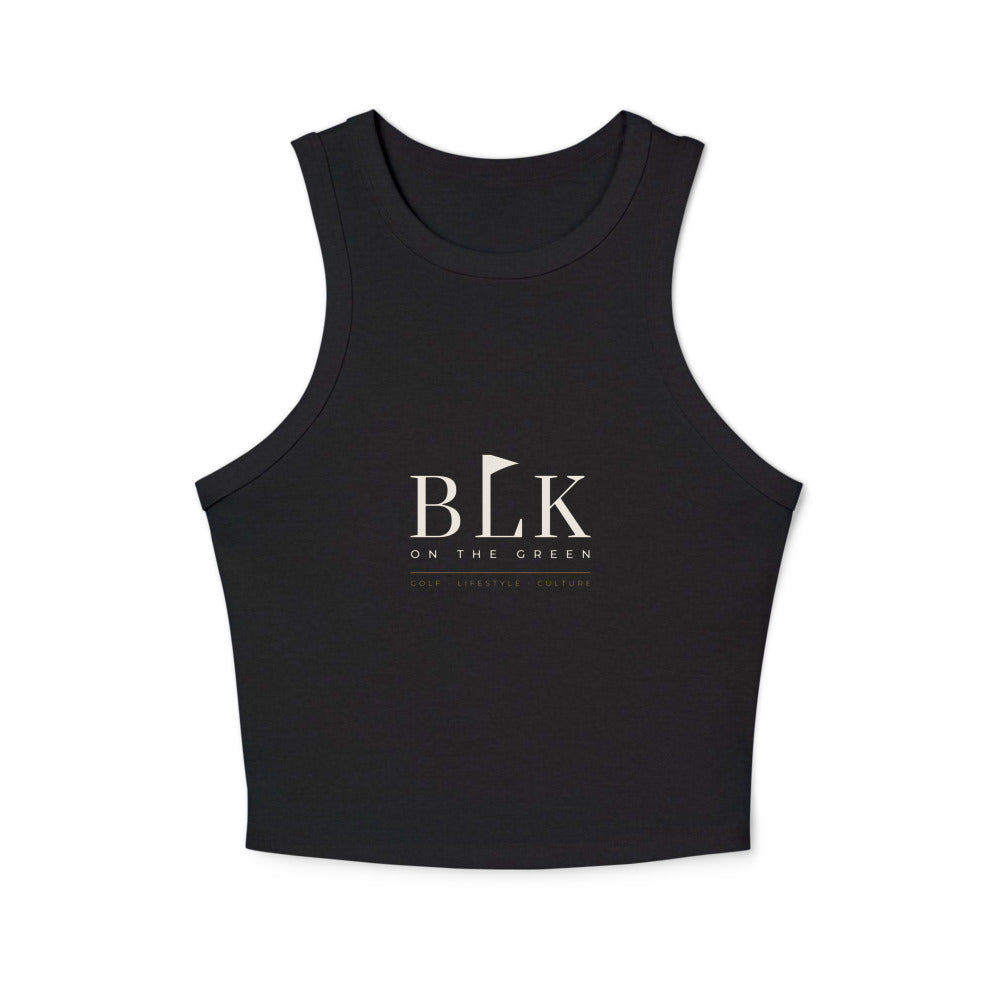 BLK on the Green, back nine rib tank, solid black blend