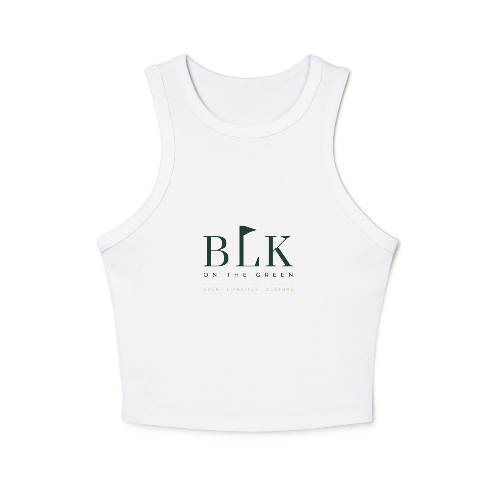 BLK on the Green, back nine rib tank, solid white blend