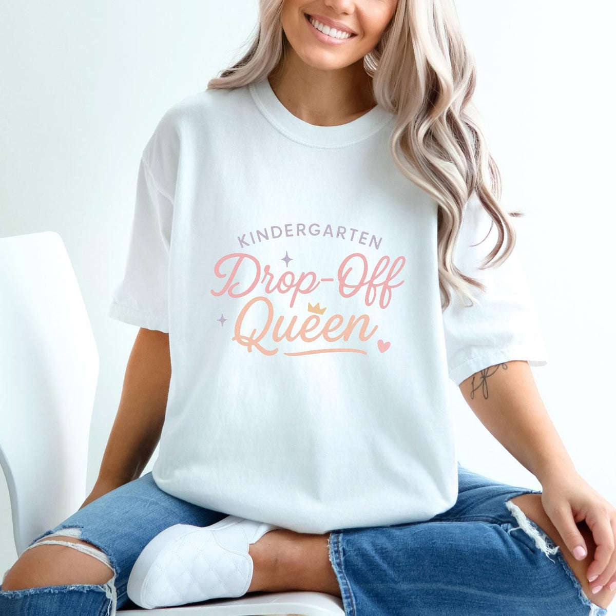 Kindergarten Drop-Off Queen Tee