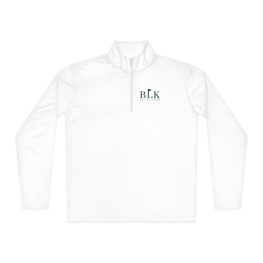 BLK on the Green, fairway quarter zip, white