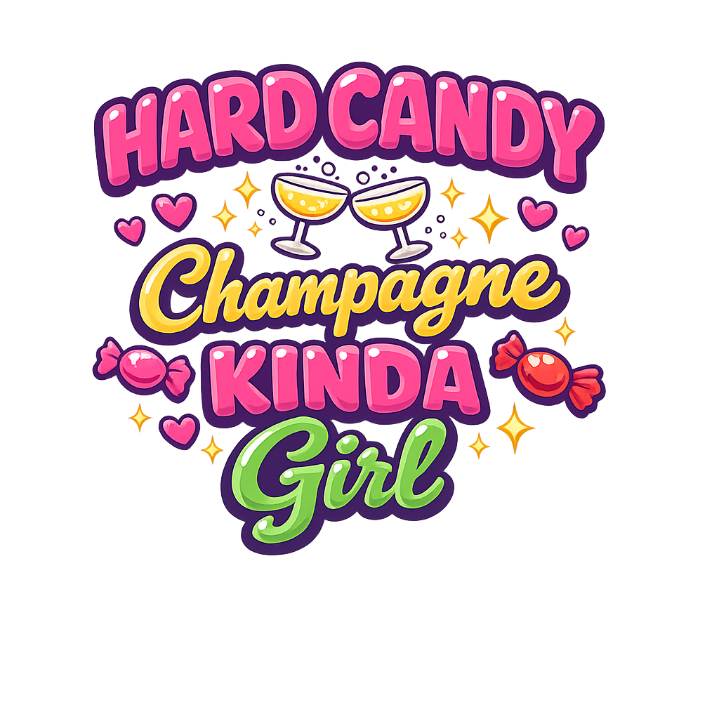 Hard Candy and Champagne Kinda Girl tee design