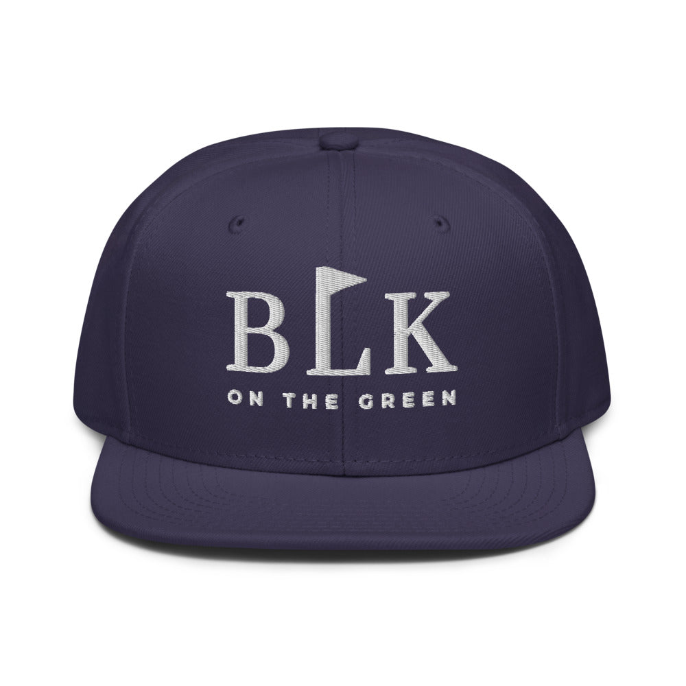BLK on the Green, tee box snapback, navy blue