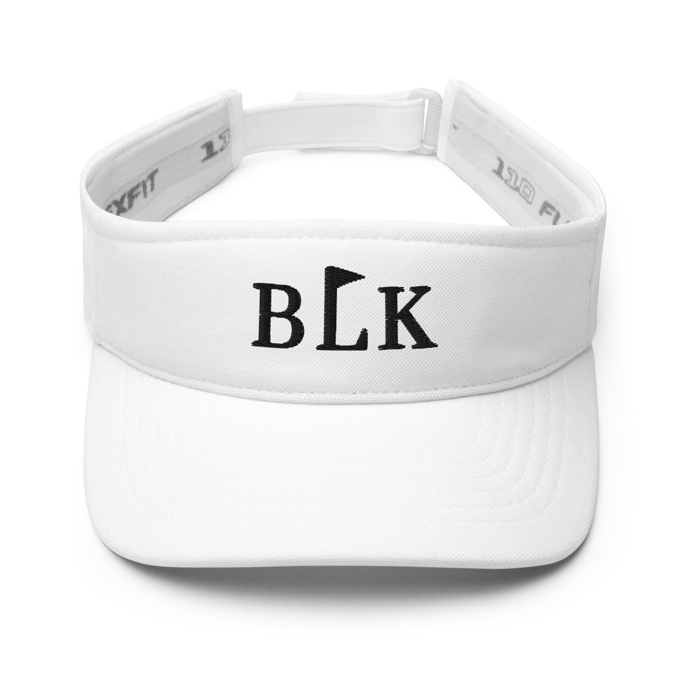 The Green Visor in white with the BLK mark embroidered in black