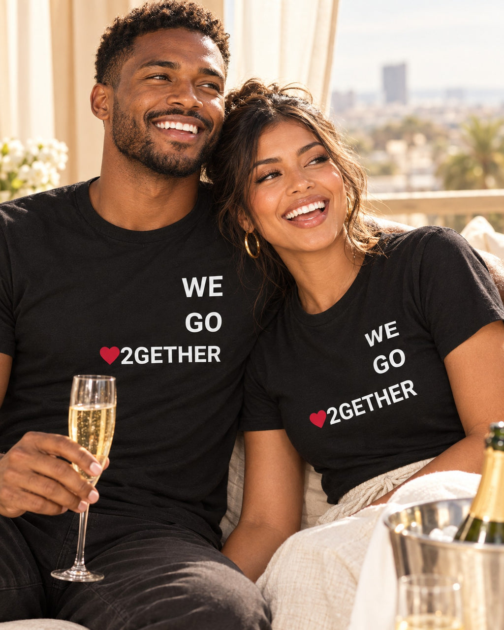 Lifestyle photo of the We Go 2gether Couples Tee